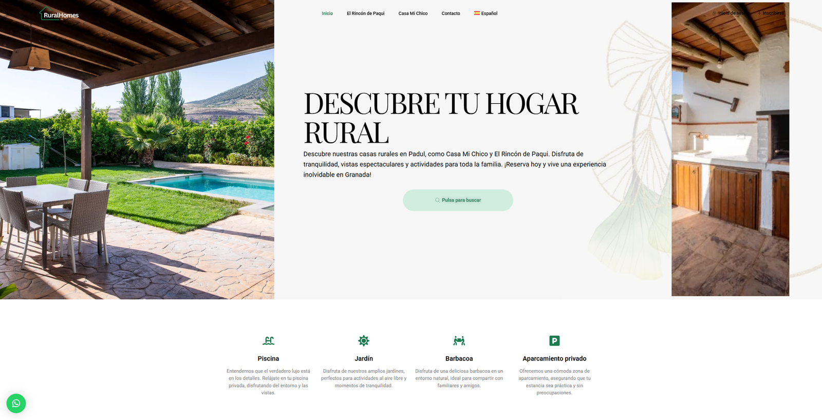 Proyecto web RuralHomes desarrollado por Mario Mompean