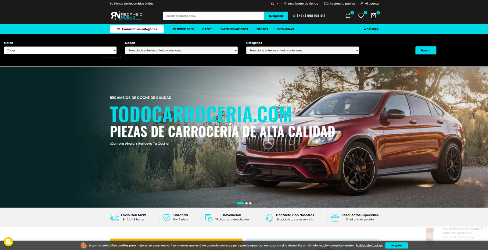 Proyecto web TodoCarroceria desarrollado por Mario Mompean